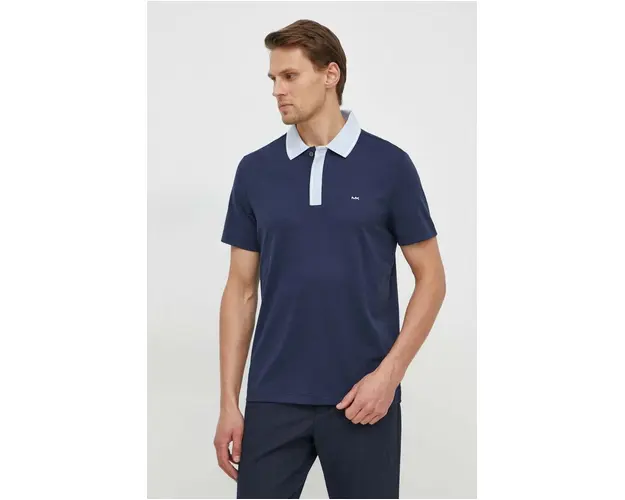 Michael Kors tricou polo barbati, culoarea albastru marin, neted