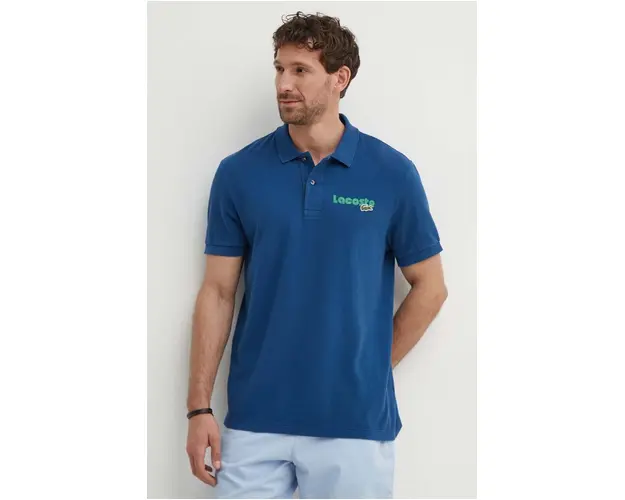 Lacoste polo de bumbac cu imprimeu