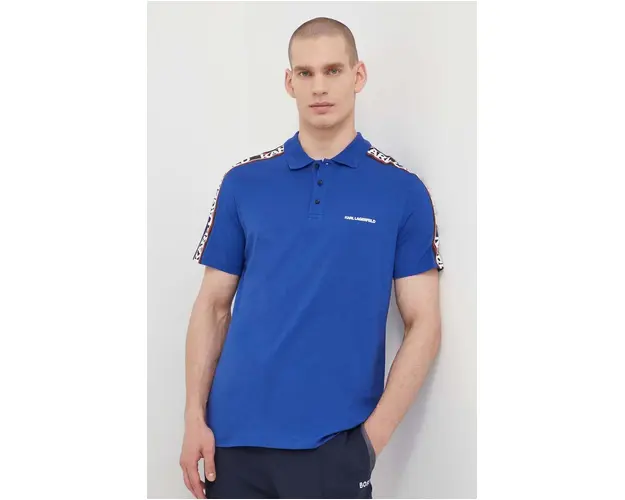 Karl Lagerfeld polo de bumbac cu imprimeu