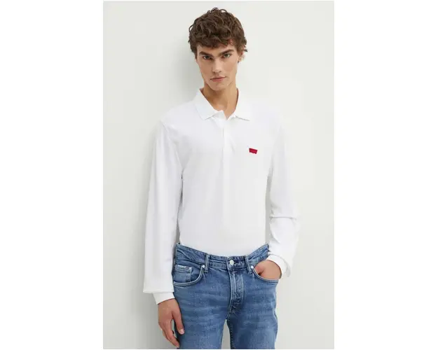 Levi's longsleeve barbati, culoarea alb, neted, A5797