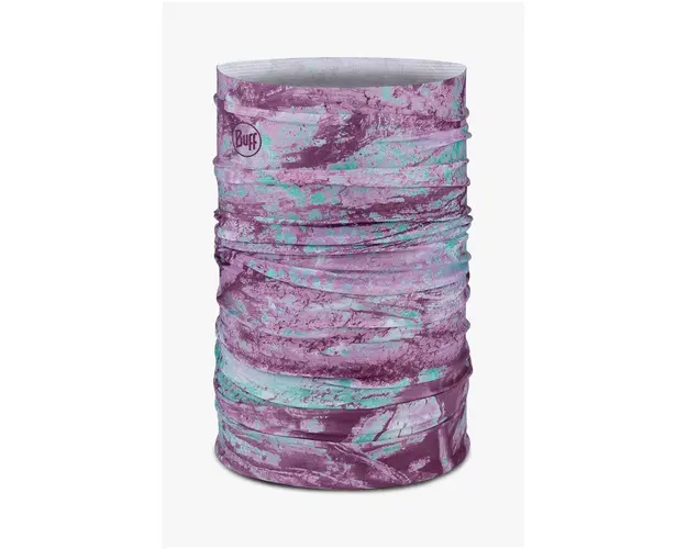 Buff fular impletit Coolnet UV culoarea violet, cu model, 131859