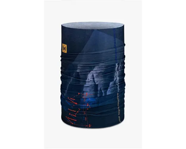 Buff fular impletit Original EcoStretch culoarea bleumarin, cu model, 132828