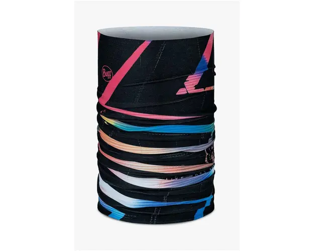 Buff fular impletit Reflective culoarea negru, cu model, 133665