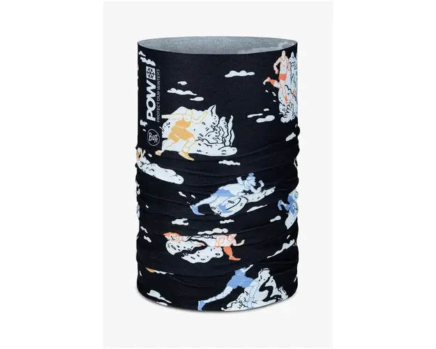 Buff fular impletit Coolnet UV culoarea negru, cu model, 133704
