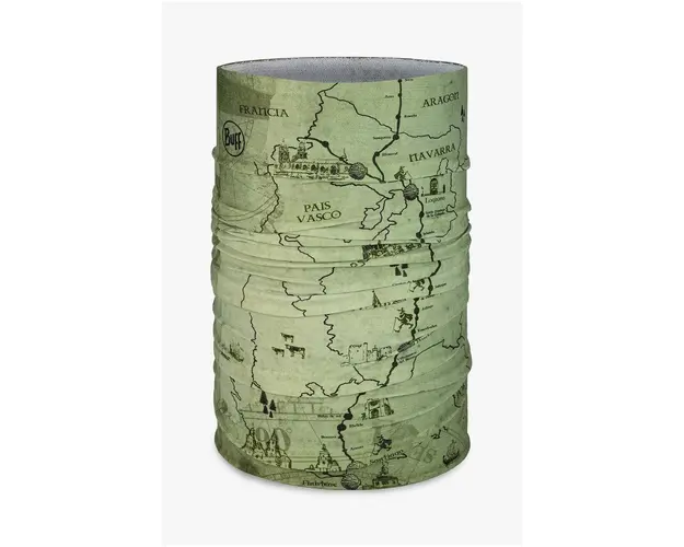 Buff fular impletit Coolnet UV culoarea verde, cu model, 134425
