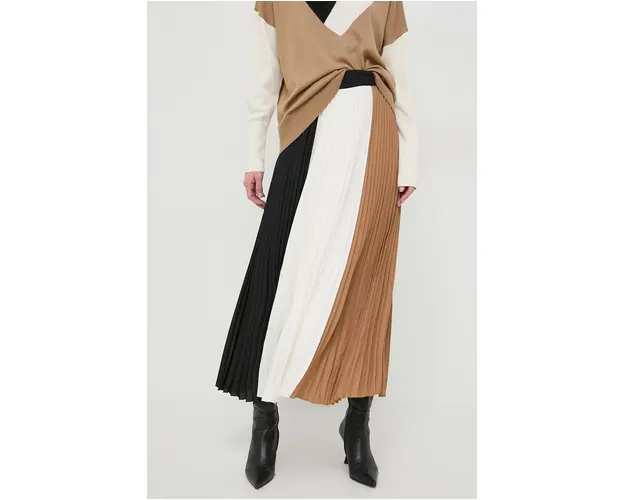 BOSS fusta culoarea alb, maxi, evazati 50505933