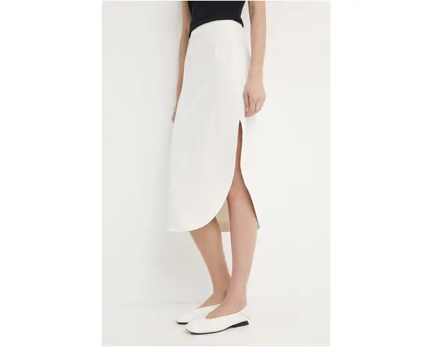 Drykorn fusta LEASA culoarea bej, midi, drept, 130014 66427