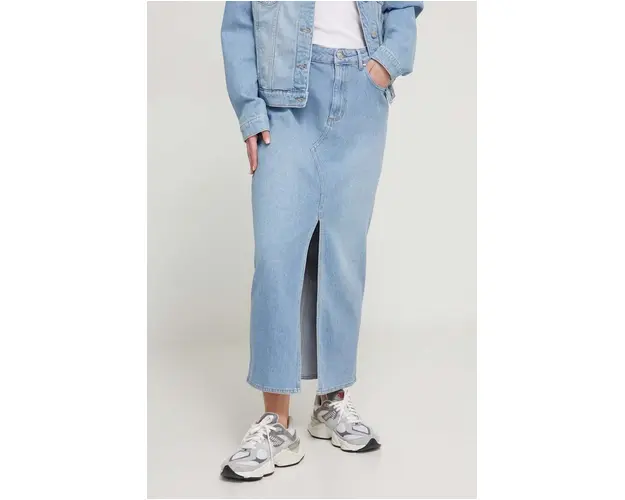 Chiara Ferragni fusta jeans maxi, creion