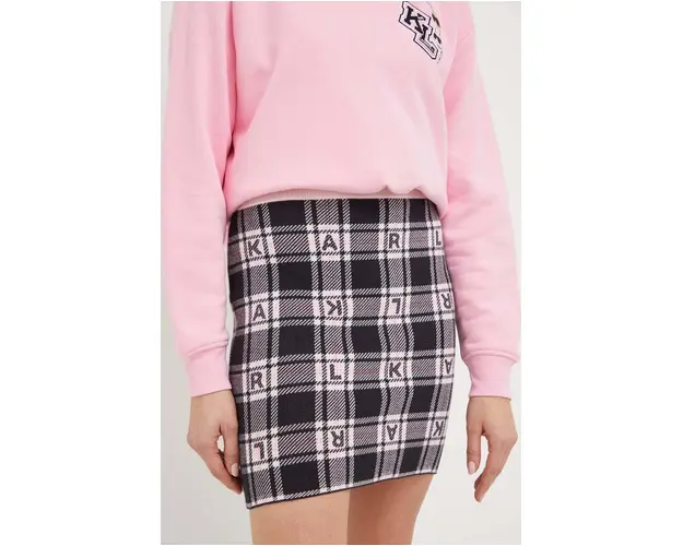 Karl Lagerfeld fusta culoarea roz, mini, creion