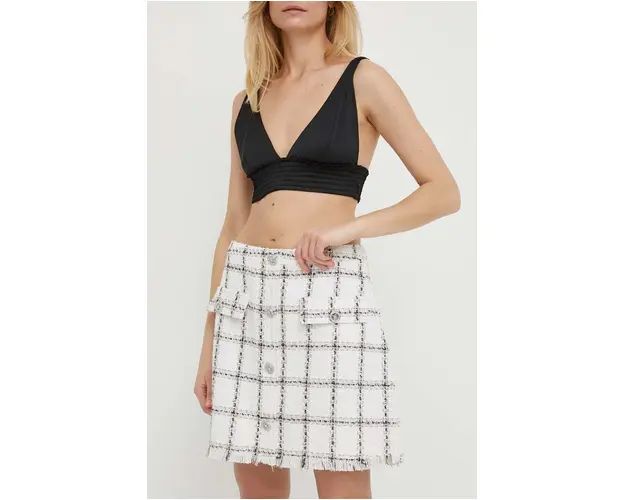 Bruuns Bazaar fusta culoarea alb, mini, creion