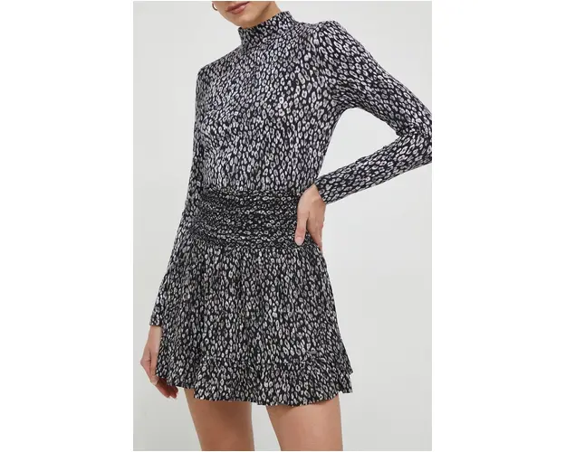 Pepe Jeans fusta culoarea negru, mini, evazati