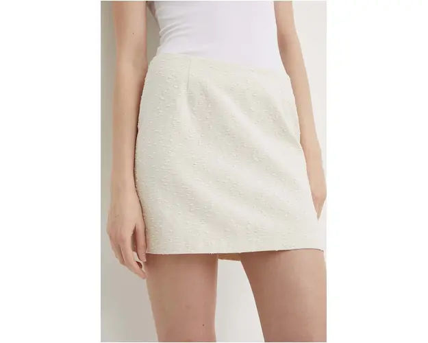 Herskind fusta Debby culoarea bej, mini, evazati, 5109994