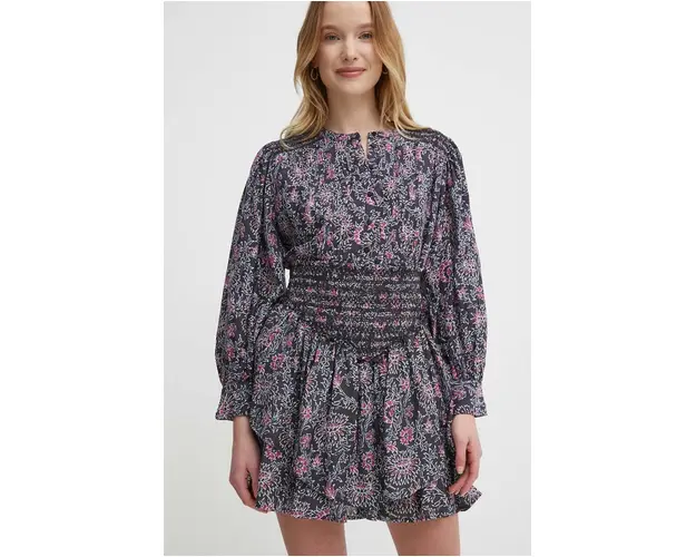 Pepe Jeans fusta DAVINIA culoarea gri, mini, creion, PL901109