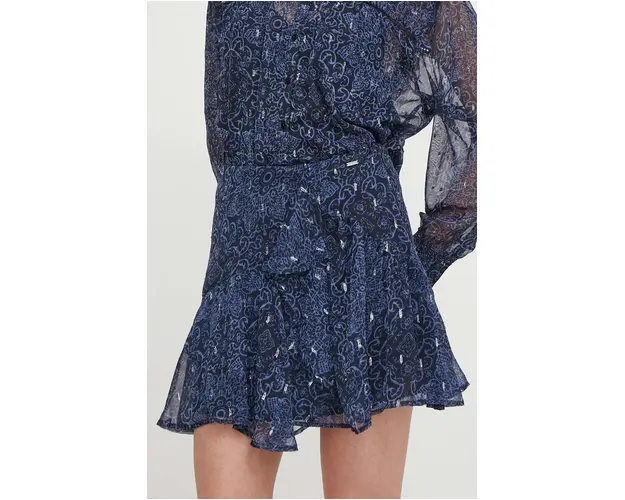 Pepe Jeans fusta culoarea albastru marin, mini, evazati