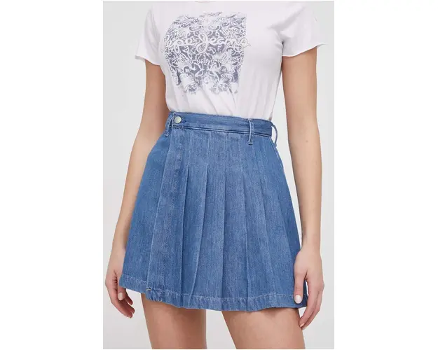 Pepe Jeans fusta jeans mini, evazati