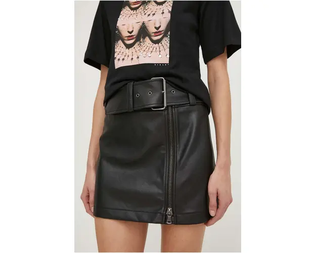 Sisley fusta culoarea negru, mini, drept