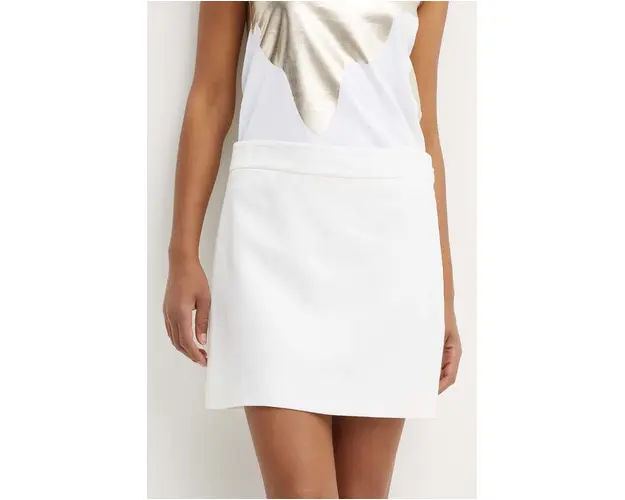 MICHAEL Michael Kors fusta din in culoarea bej, mini, drept