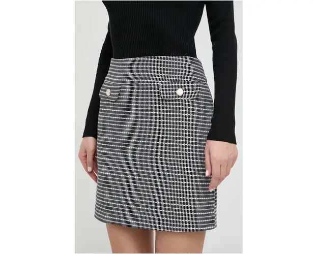 Morgan fusta culoarea negru, mini, creion