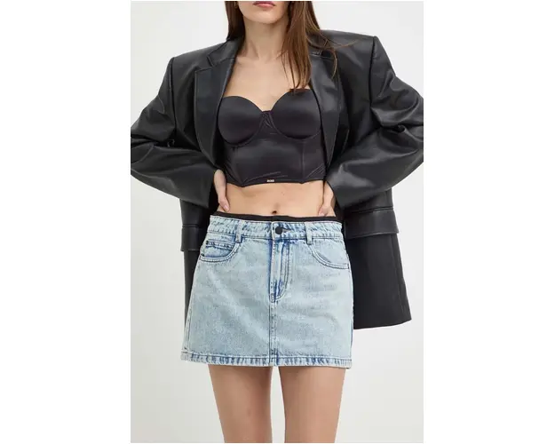Miss Sixty fusta jeans KJ5930 DENIM S/SKIRT mini, evazati, 6L1KJ5930000