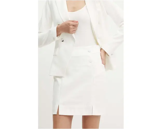 Morgan fusta JEON culoarea alb, mini, creion, JEON