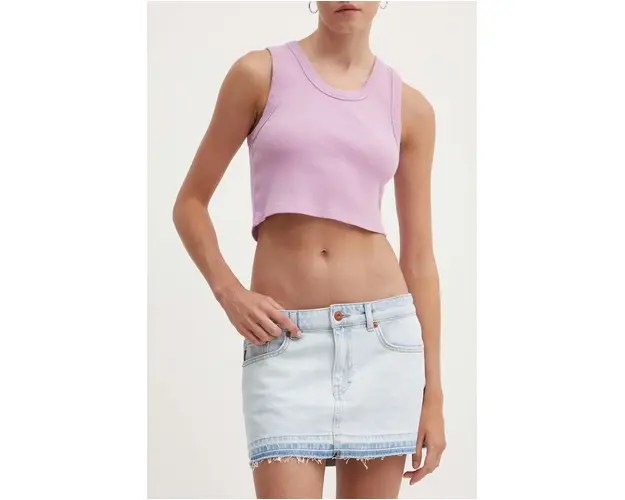 Superdry fusta jeans mini, creion