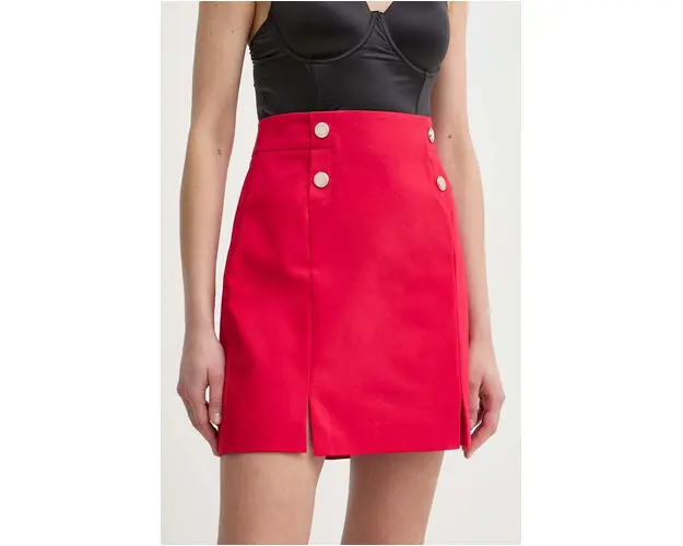 Morgan fusta JEON culoarea roz, mini, drept, JEON