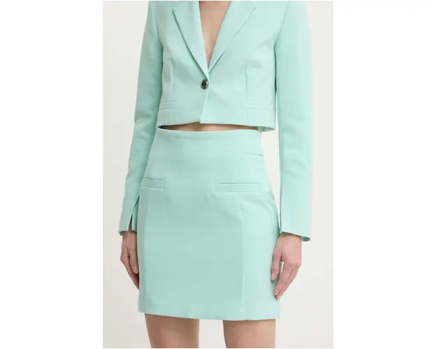 Morgan fusta JVERA.F culoarea turcoaz, mini, drept, JVERA.F