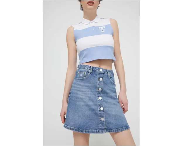 Tommy Jeans fusta din denim mini, creion DW0DW17982