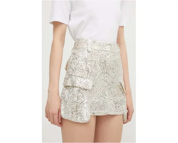 Aniye By fusta culoarea bej, mini, creion, 185028