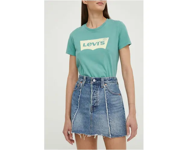 Levi's fusta jeans mini, creion