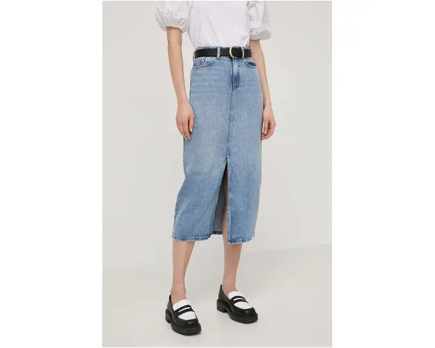 Karl Lagerfeld fusta jeans midi, creion
