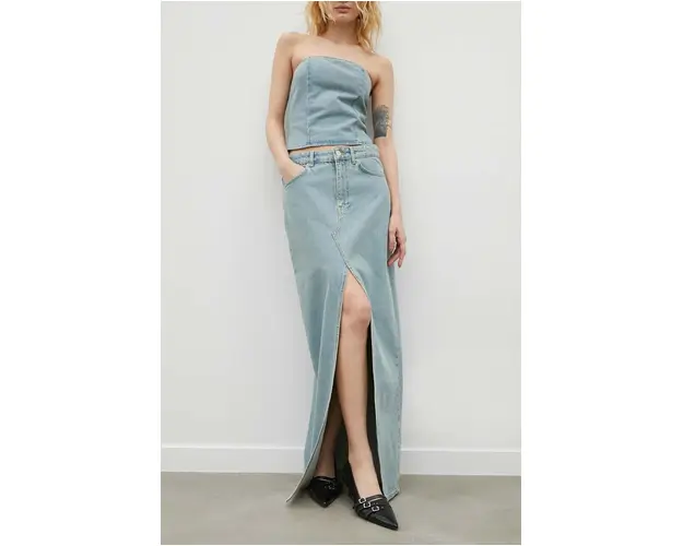 Won Hundred fusta din denim maxi, drept 2880-15144