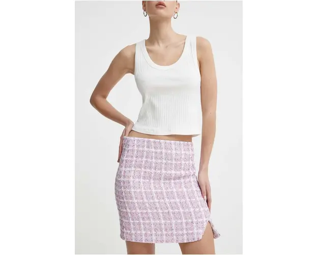 IRO fusta culoarea violet, mini, drept