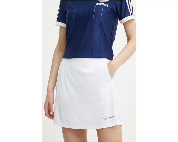 Peak Performance fusta sport Player culoarea alb, mini, drept