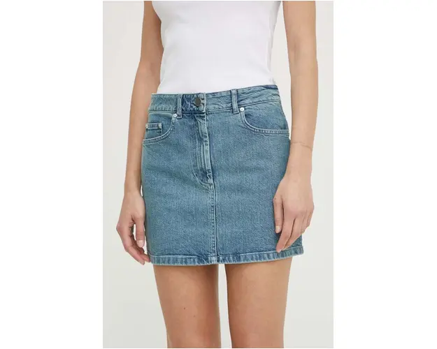 Remain fusta jeans mini, drept