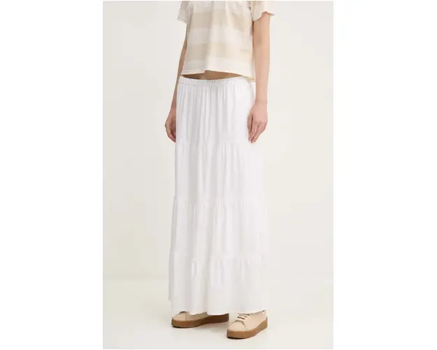 Hollister Co. fusta din in culoarea alb, maxi, evazati