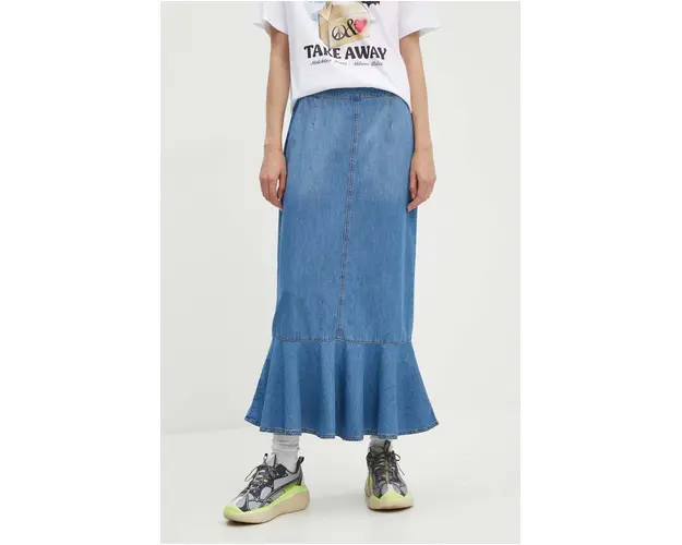 Moschino Jeans fusta jeans maxi, evazati, 0123.3740