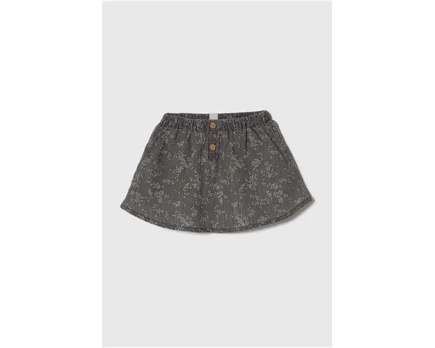 United Colors of Benetton fusta din bumbac pentru bebelusi culoarea gri, mini, evazati
