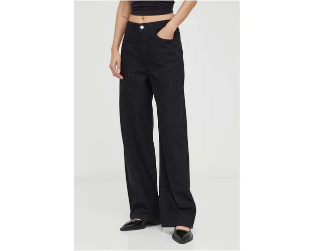 Samsoe Samsoe jeansi femei, culoarea negru