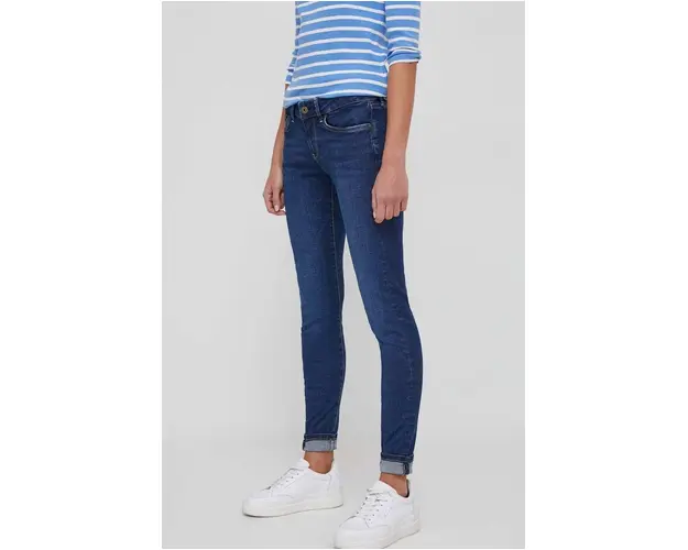 Pepe Jeans jeansi femei, culoarea albastru marin
