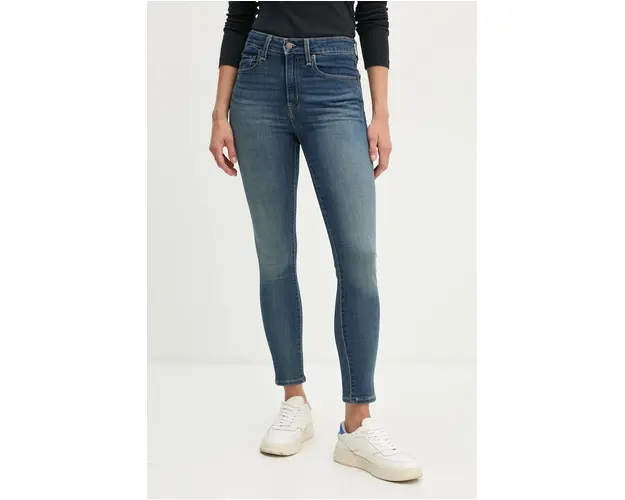 Levi's jeansi 721 HIGH RISE SKINNY femei, culoarea albastru marin