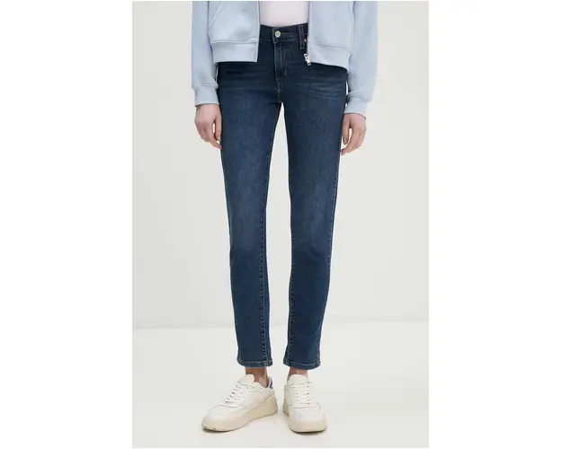 Levi's jeansi MID RISE BOYFRIEND femei, culoarea albastru marin