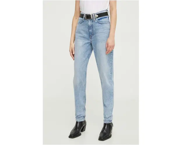 Levi's jeansi 80S MOM JEAN femei, culoarea albastru marin