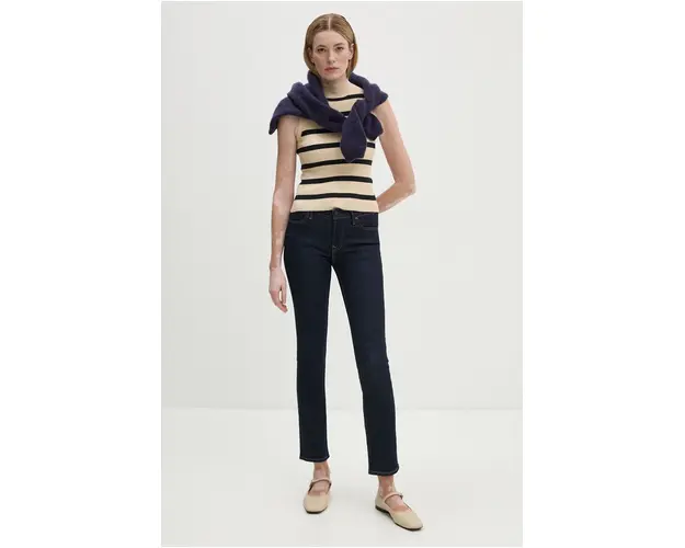 Levi's jeansi 712 SLIM culoarea albastru marin