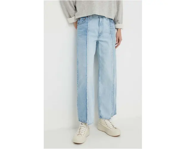 Levi's jeansi BAGGY CROP femei medium waist