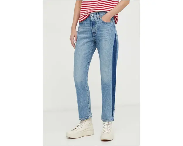 Levi's jeansi 501 CROP femei high waist