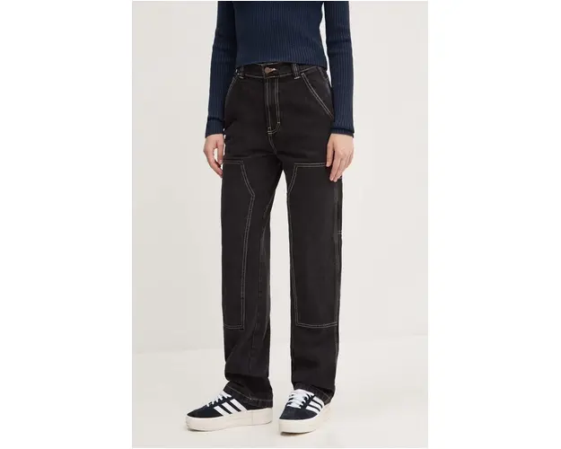 Dickies jeansi MADISON DOUBLE KNEE DENIM W femei high waist, DK0A4YGL