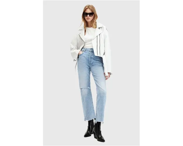AllSaints jeansi EDIE DESTROY JEAN femei high waist, W056EA