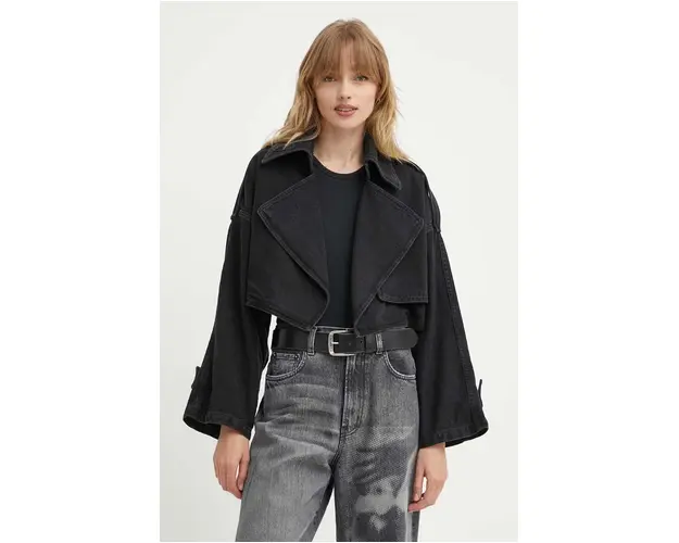 K+LUSHA geaca jeans femei, culoarea negru, de tranzitie, KLOLIMPIDF131KLW13