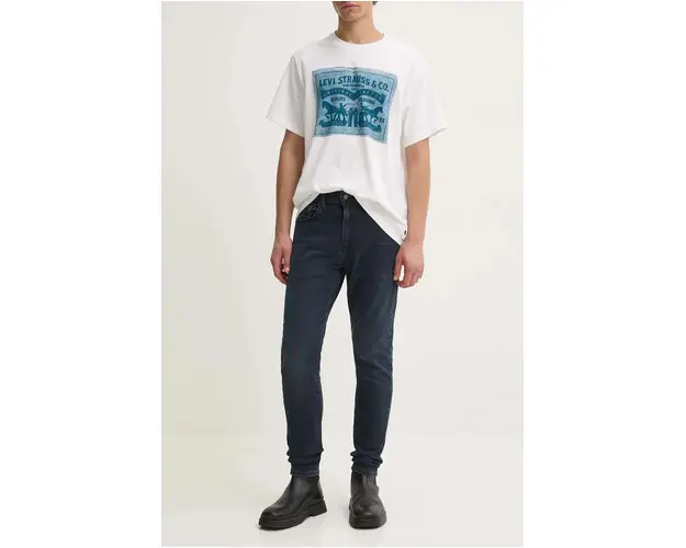 Levi's jeansi 512 SLIM barbati, culoarea albastru marin